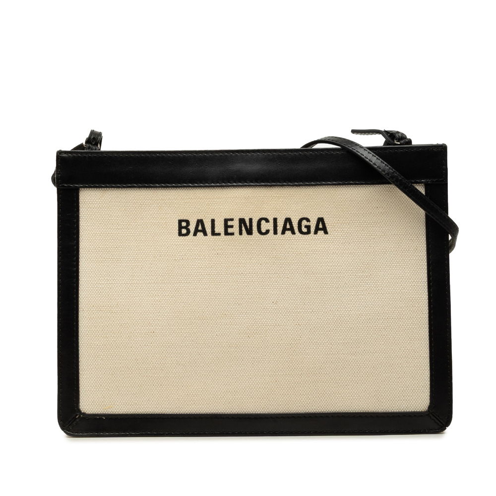 Pre-Loved Balenciaga Canvas Navy Pochette Crossbody